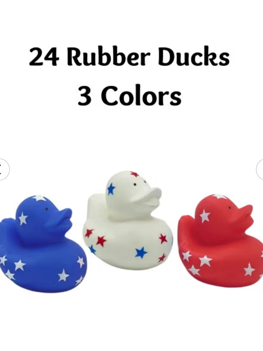 Patriotic Star Rubber Duck Set - Red White & Blue-24 Pack